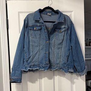 Falls Creek Blue Jean Jacket with bottom ruffle
